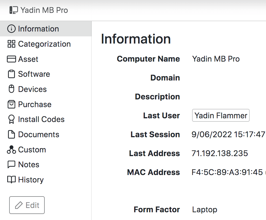 Computer Details