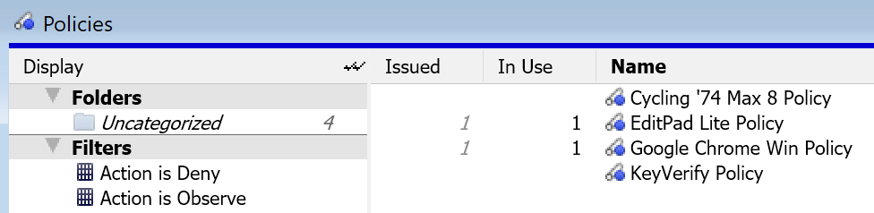 KeySight Policy Use