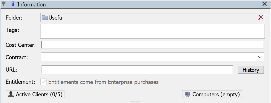 Policy Information Pane