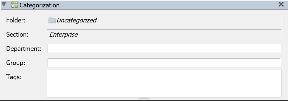 Purchase Details Categorization Pane