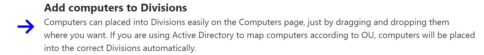 Add Computers to Divisions